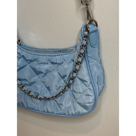INC International Concepts Blue Quilted Crossbody Shoulder Bag Purse Handbag - Picture 4 of 14